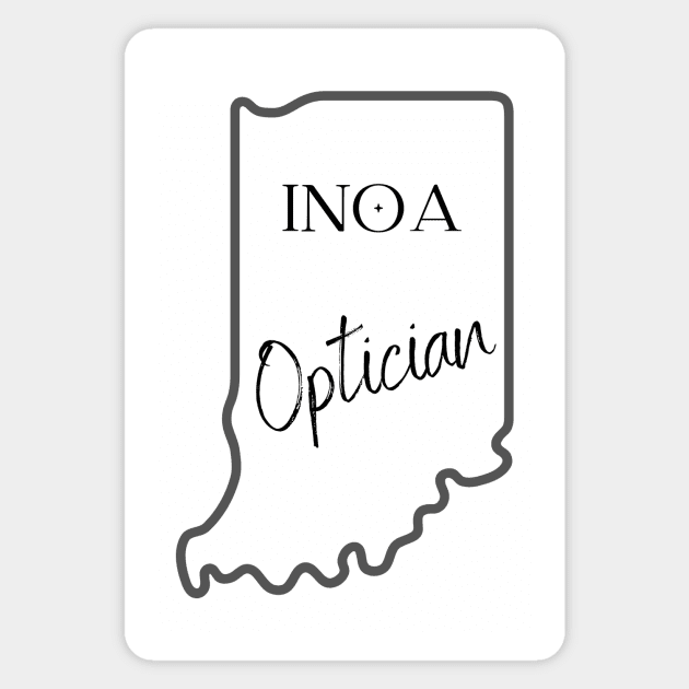 INOA Optician - Dark Logo Magnet by Indiana Opticians Association